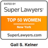 Rated by Super Lawyers | Top 50 Women, New York | SuperLawyers.com | Gail S. Kelner